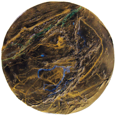 Gold Pictograms - Michael Rousseau
22" x 22" - mixed media with epoxy. Gold Pictograms - Michael Rousseau