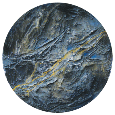 Glow - Michael Rousseau
22" diameter. mixed media with epoxy. Glow- Michael Rousseau